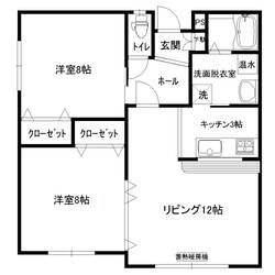 網走駅 車移動5分  3.7km 2階の物件間取画像